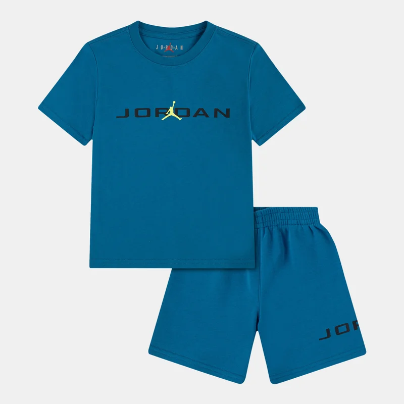 نايكي Kids' Stretch Fleece T-Shirt and Shorts Set